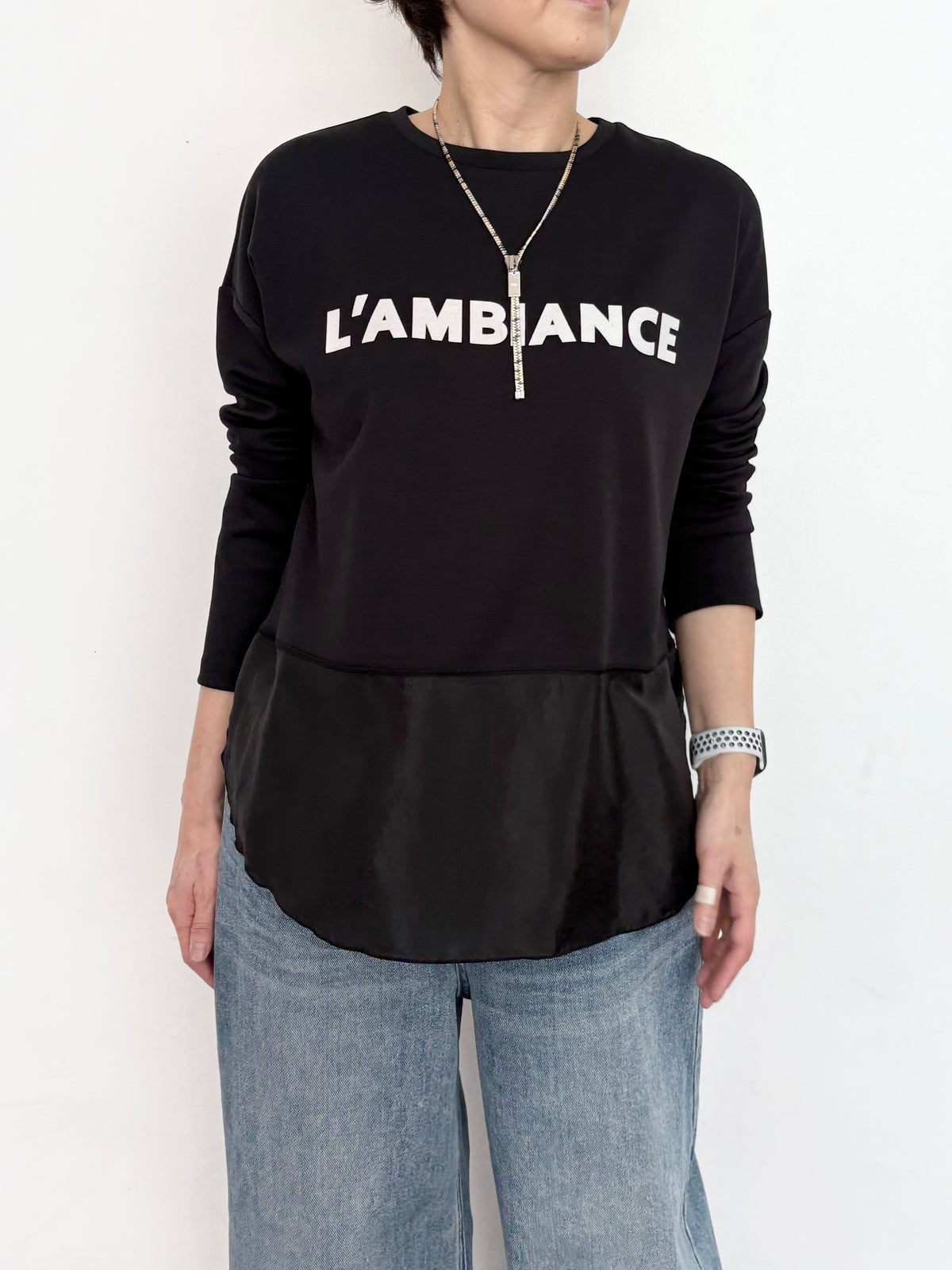 サテンドッキング ロゴカットソー