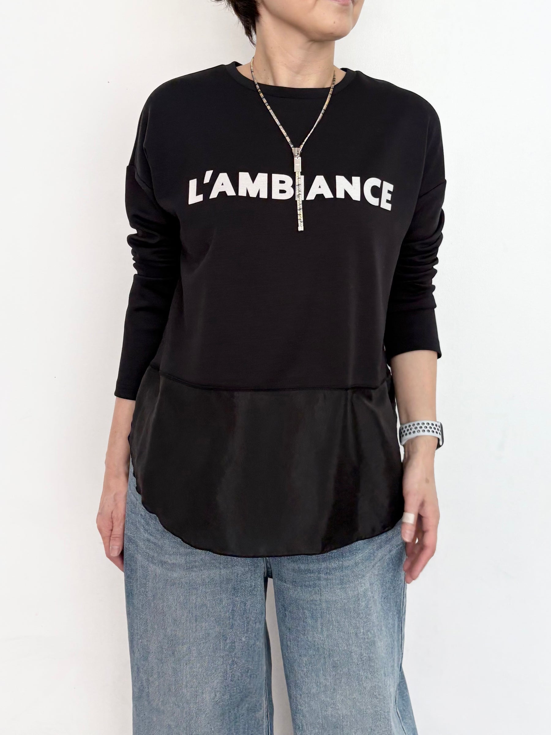 サテンドッキング ロゴカットソー