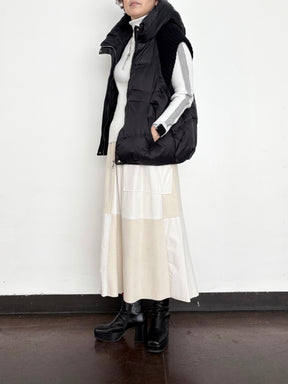 エコレザー＆スウェードハギスカート