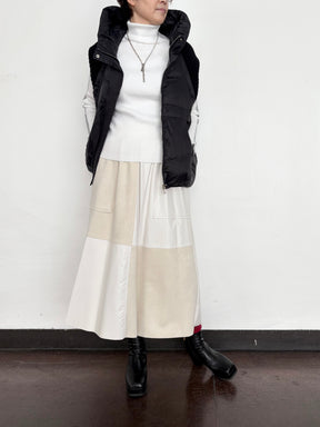 エコレザー＆スウェードハギスカート