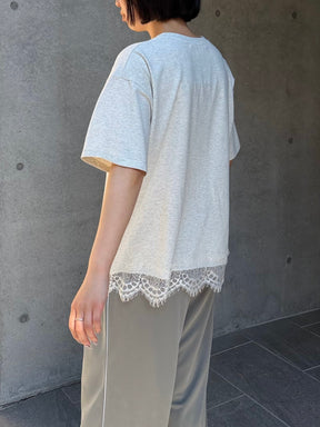 レースヘムロゴTシャツ