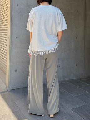 レースヘムロゴTシャツ