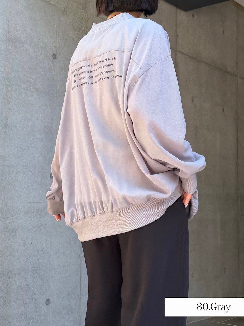 バックロゴカーディガン.