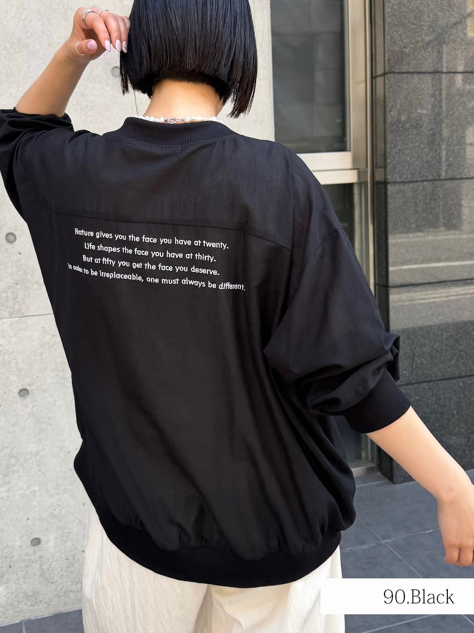 バックロゴカーディガン.