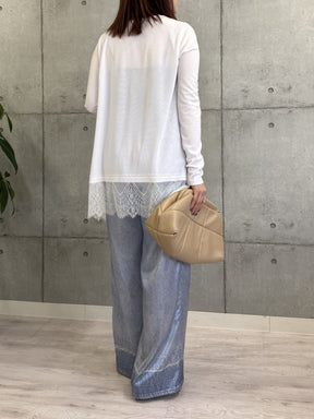 大人可愛い裾レースTOPS