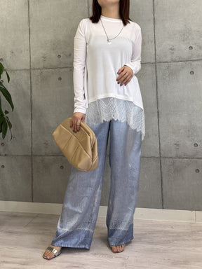 大人可愛い裾レースTOPS