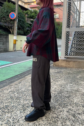 CHIGNON (シニヨン) チェック 袖 ボリューム  ブラウス ボルドー　ワイン　レッド　レディース 1435-247kk