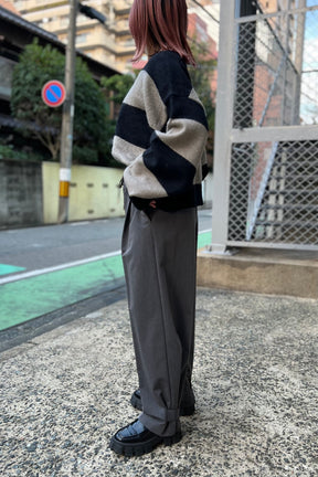 レディース　モード　ワイドパンツ パラシュートパンツ グレー