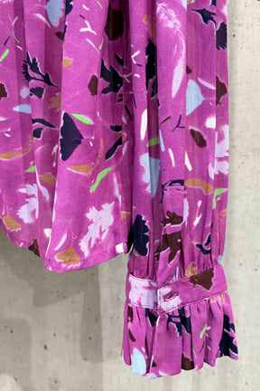 POM(ポム)羽とサボテン柄フリルブラウス SP7954　ピンク