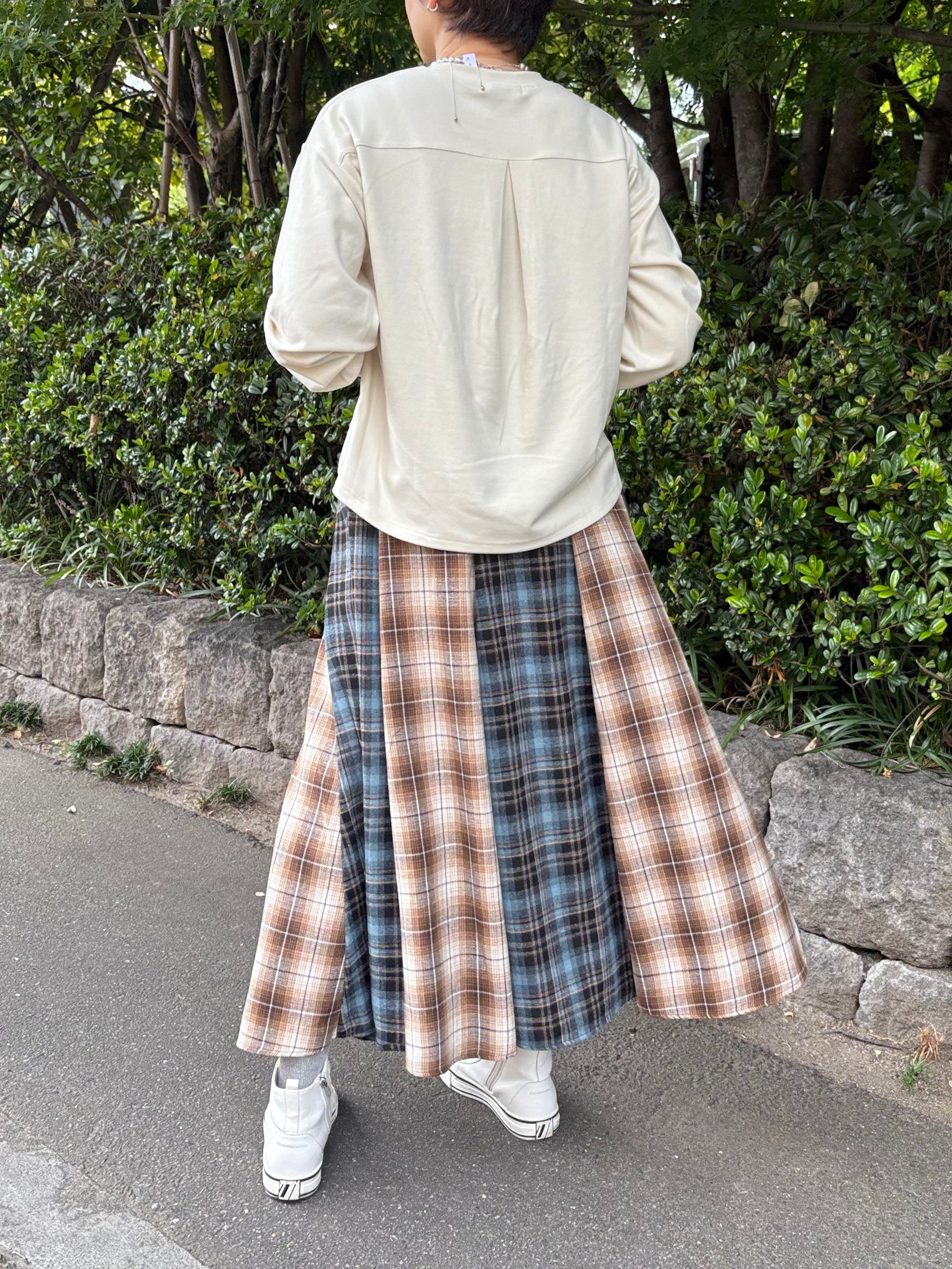 ネルチェックコンビスカート