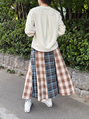 ネルチェックコンビスカート