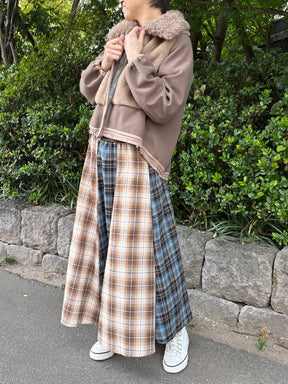 ネルチェックコンビスカート