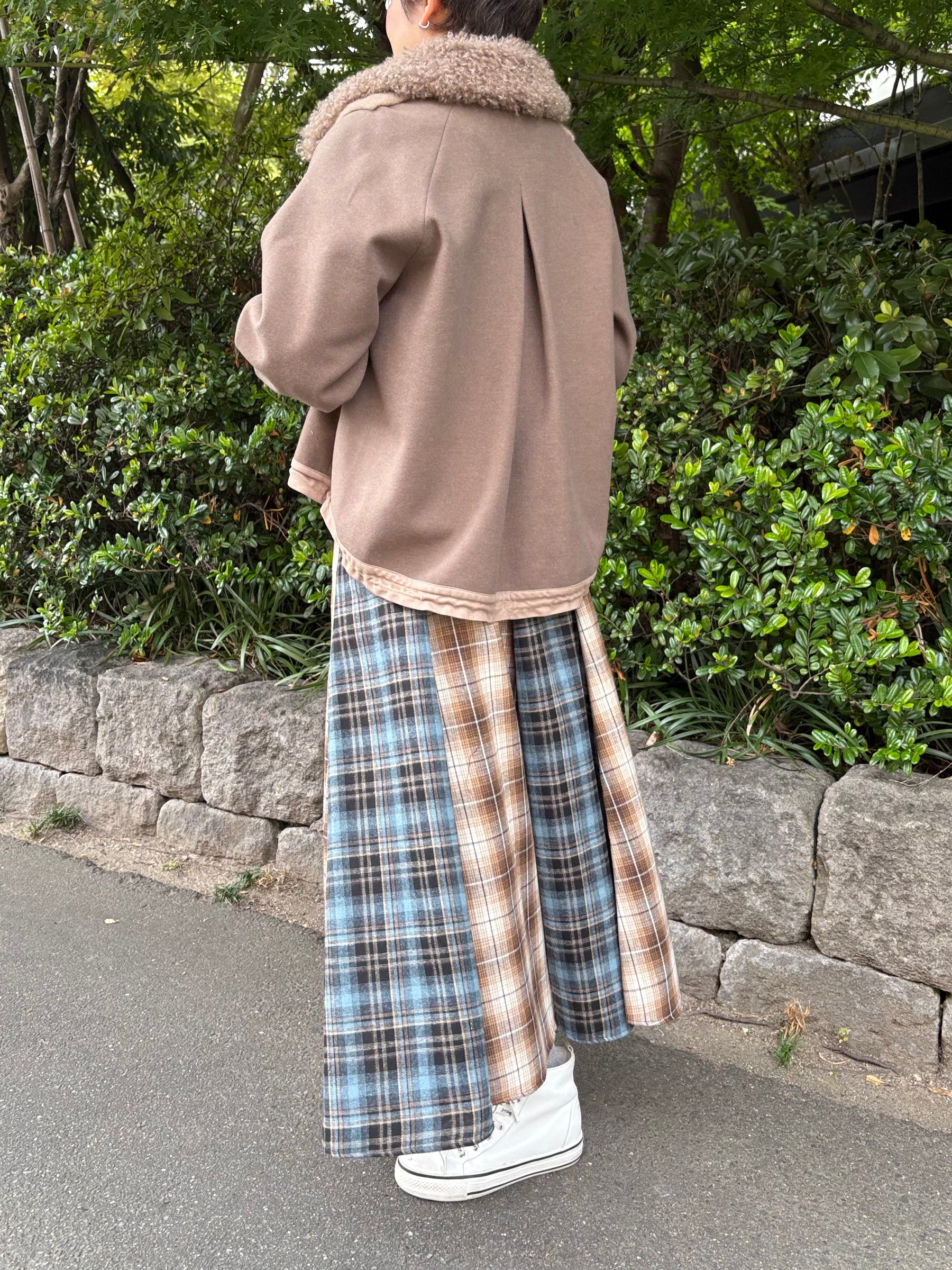 ネルチェックコンビスカート