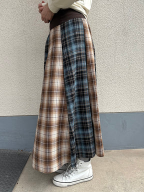 ネルチェックコンビスカート