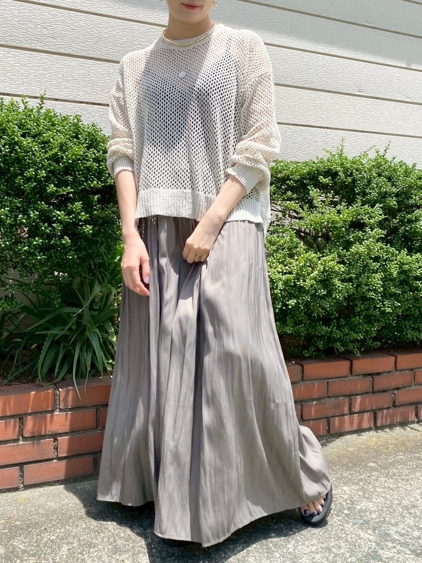 ギャザーワイドパンツ