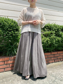 ギャザーワイドパンツ