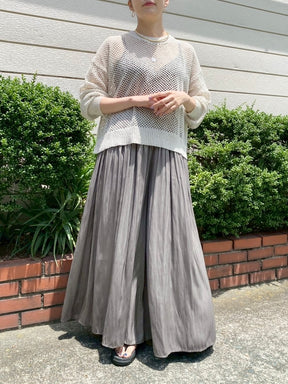 ギャザーワイドパンツ