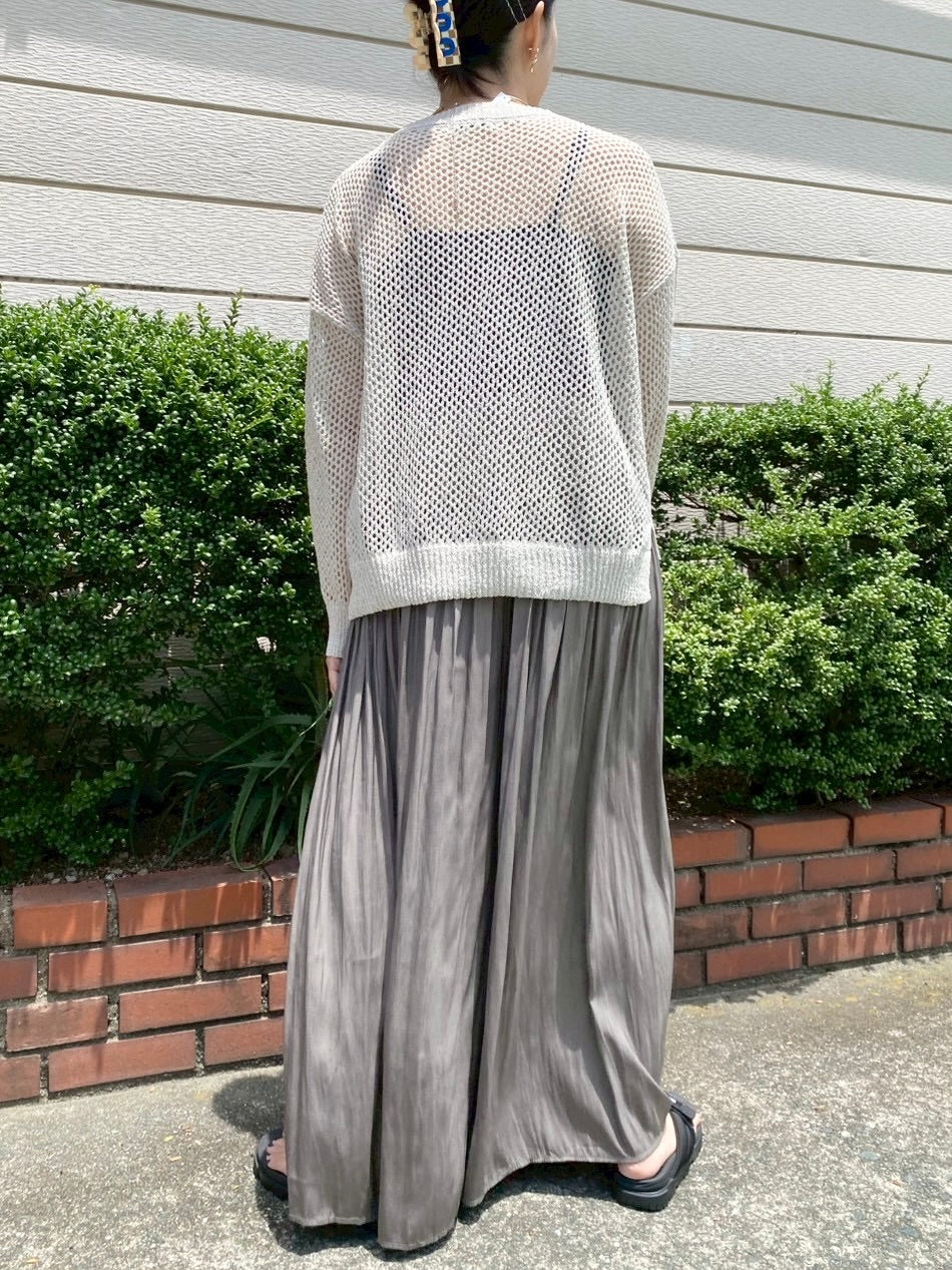 ギャザーワイドパンツ