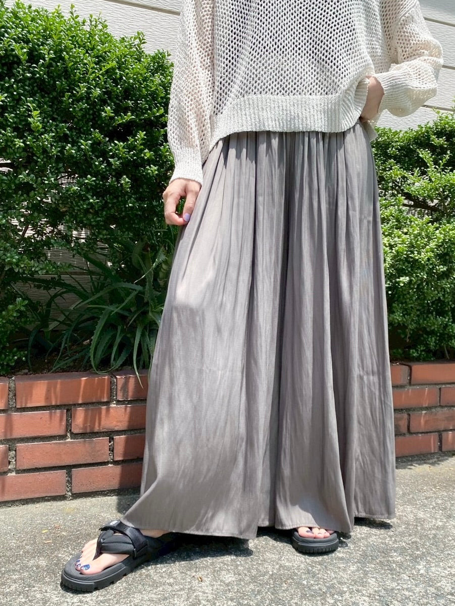 ギャザーワイドパンツ