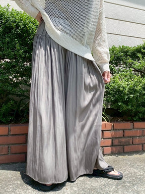 ギャザーワイドパンツ