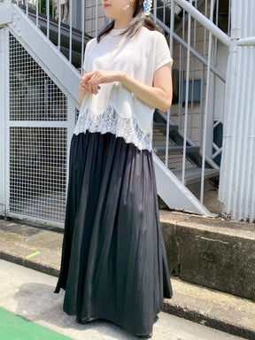ギャザーワイドパンツ
