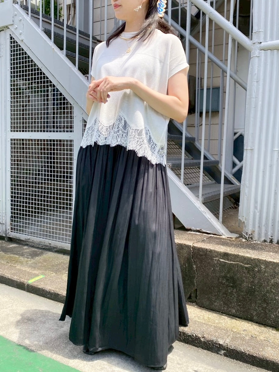 ギャザーワイドパンツ