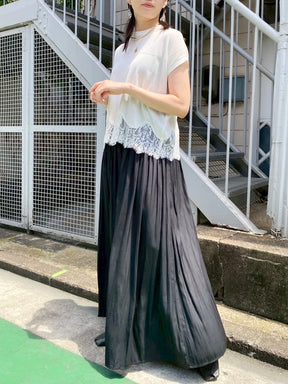 ギャザーワイドパンツ