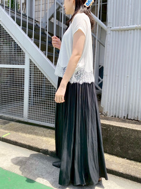 ギャザーワイドパンツ