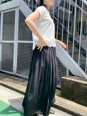 ギャザーワイドパンツ