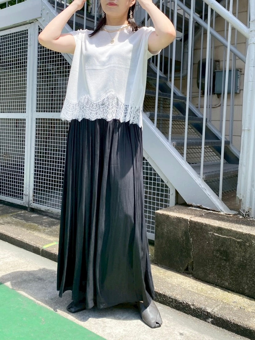 ギャザーワイドパンツ