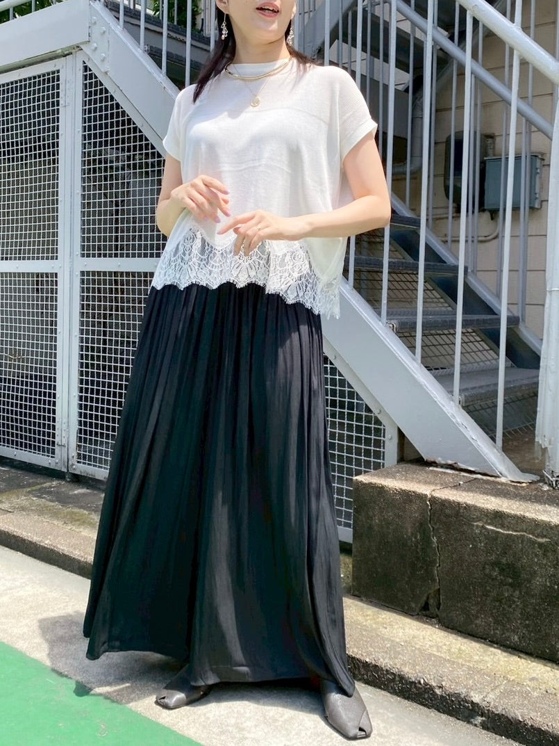 ギャザーワイドパンツ