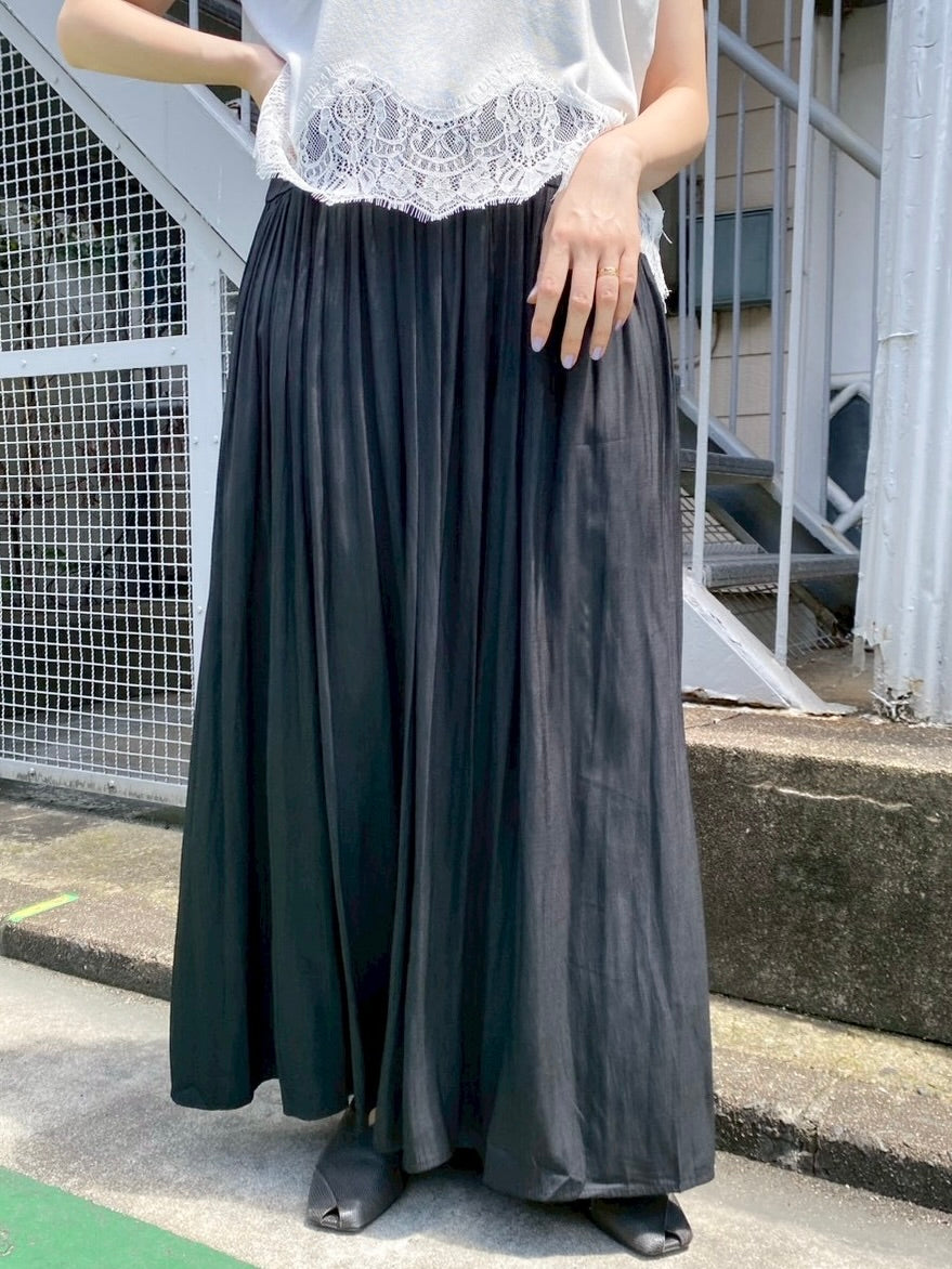 ギャザーワイドパンツ