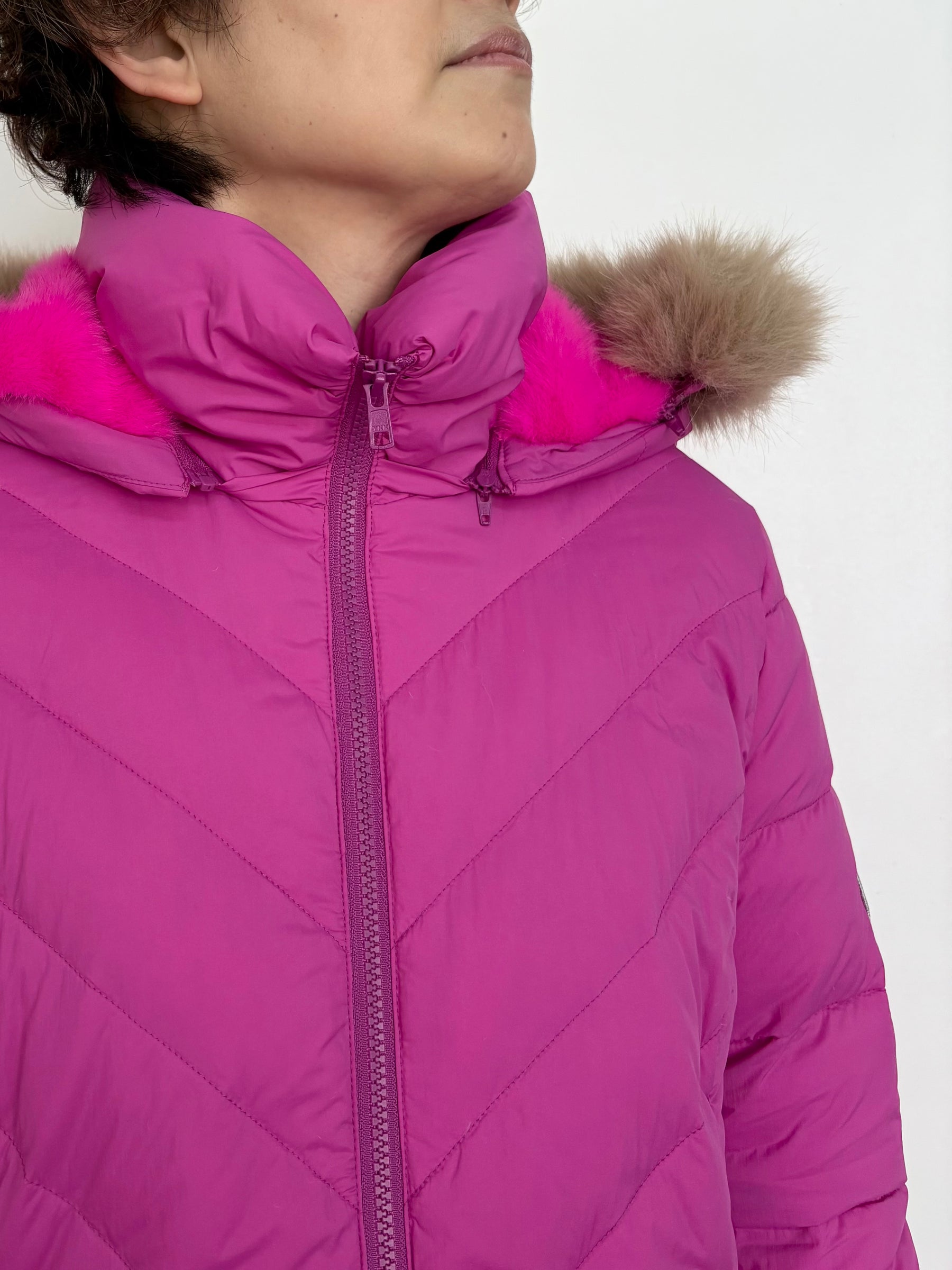 総柄ダウンジャケット