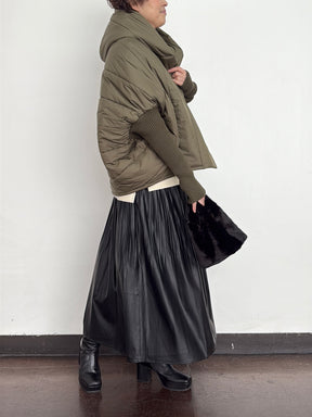 レザーライクプリーツスカート