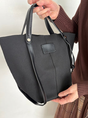 ベルトデザインリブハンドバッグ