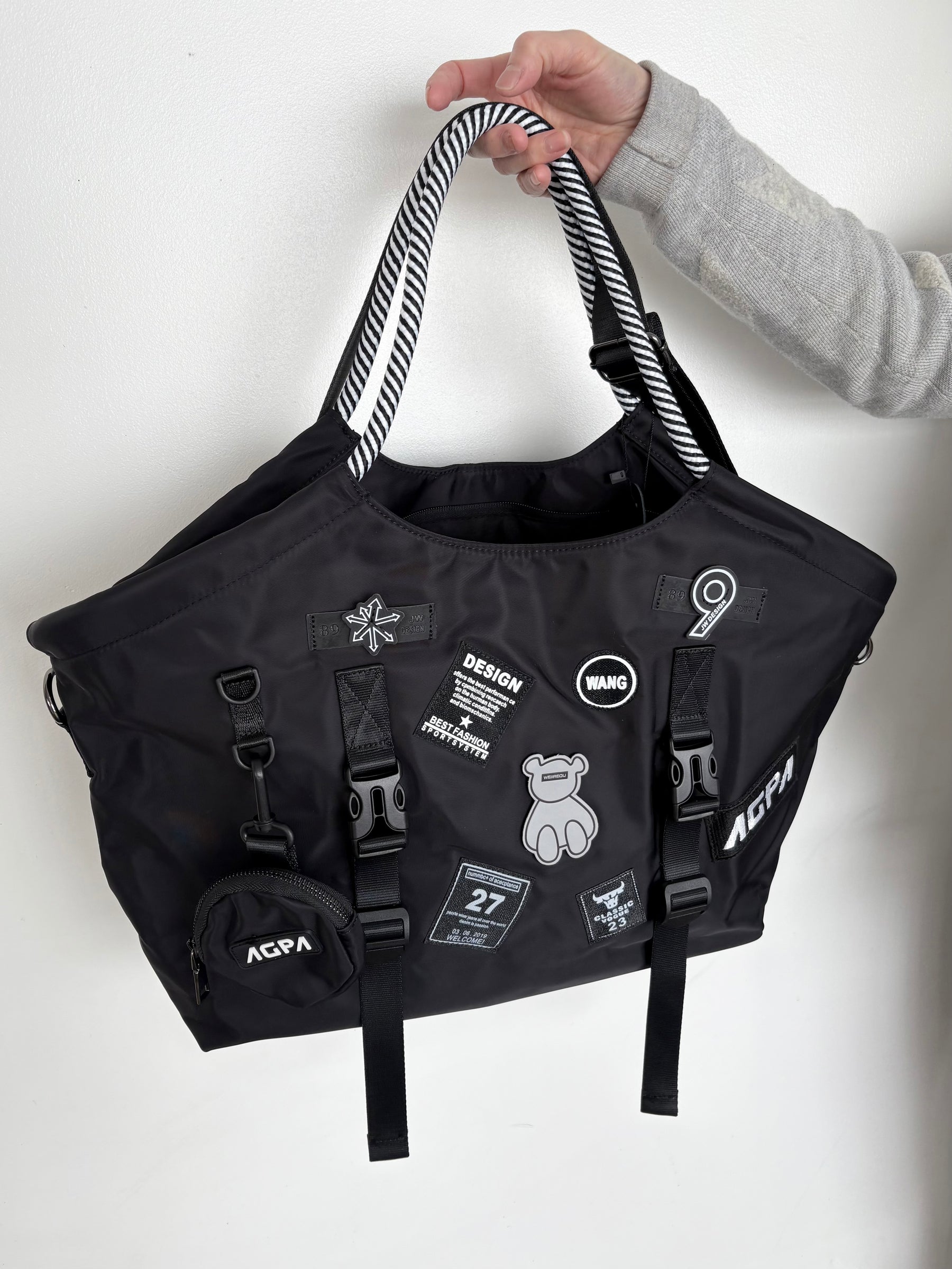 ランダムロゴ2WAYナイロントートバッグ