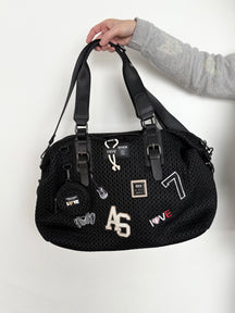 ランダムロゴミニポーチ付き2WAYメッシュトートバッグ