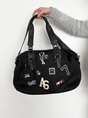 ランダムロゴミニポーチ付き2WAYメッシュトートバッグ