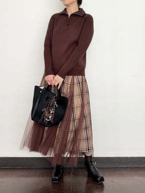 ベルトデザインリブハンドバッグ