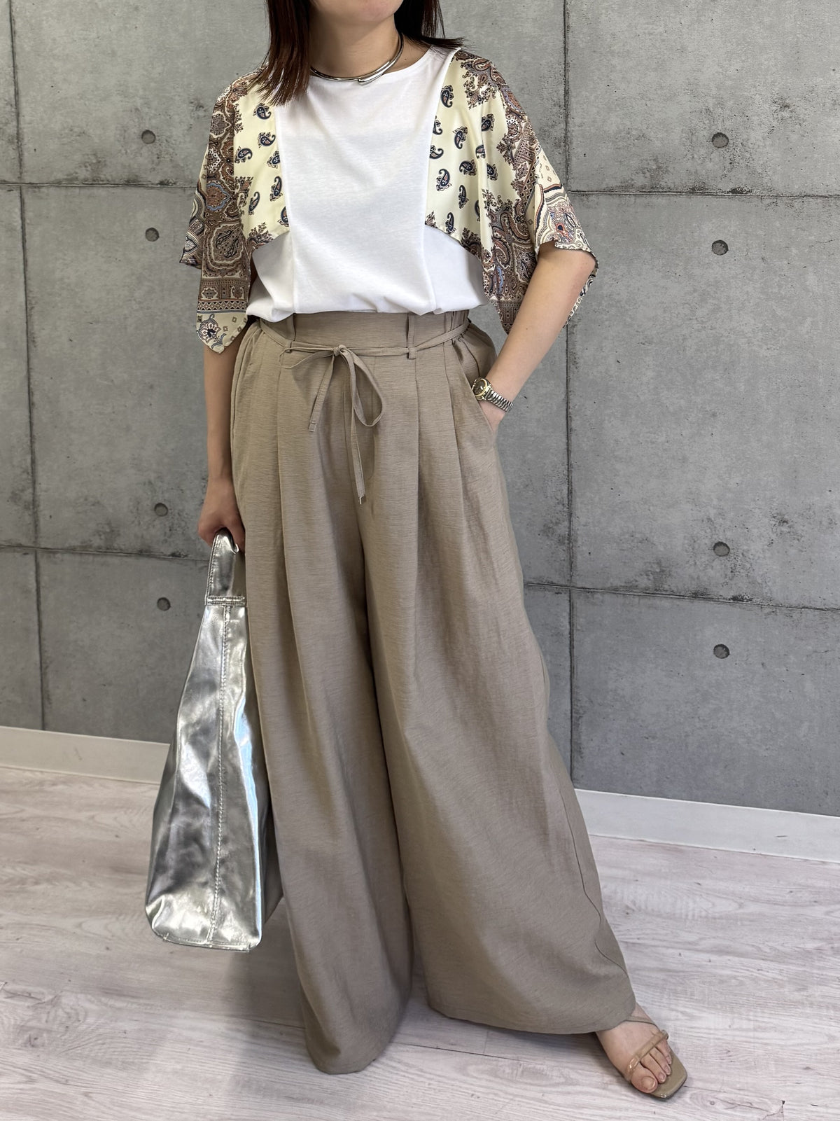 リラックスワイドパンツ