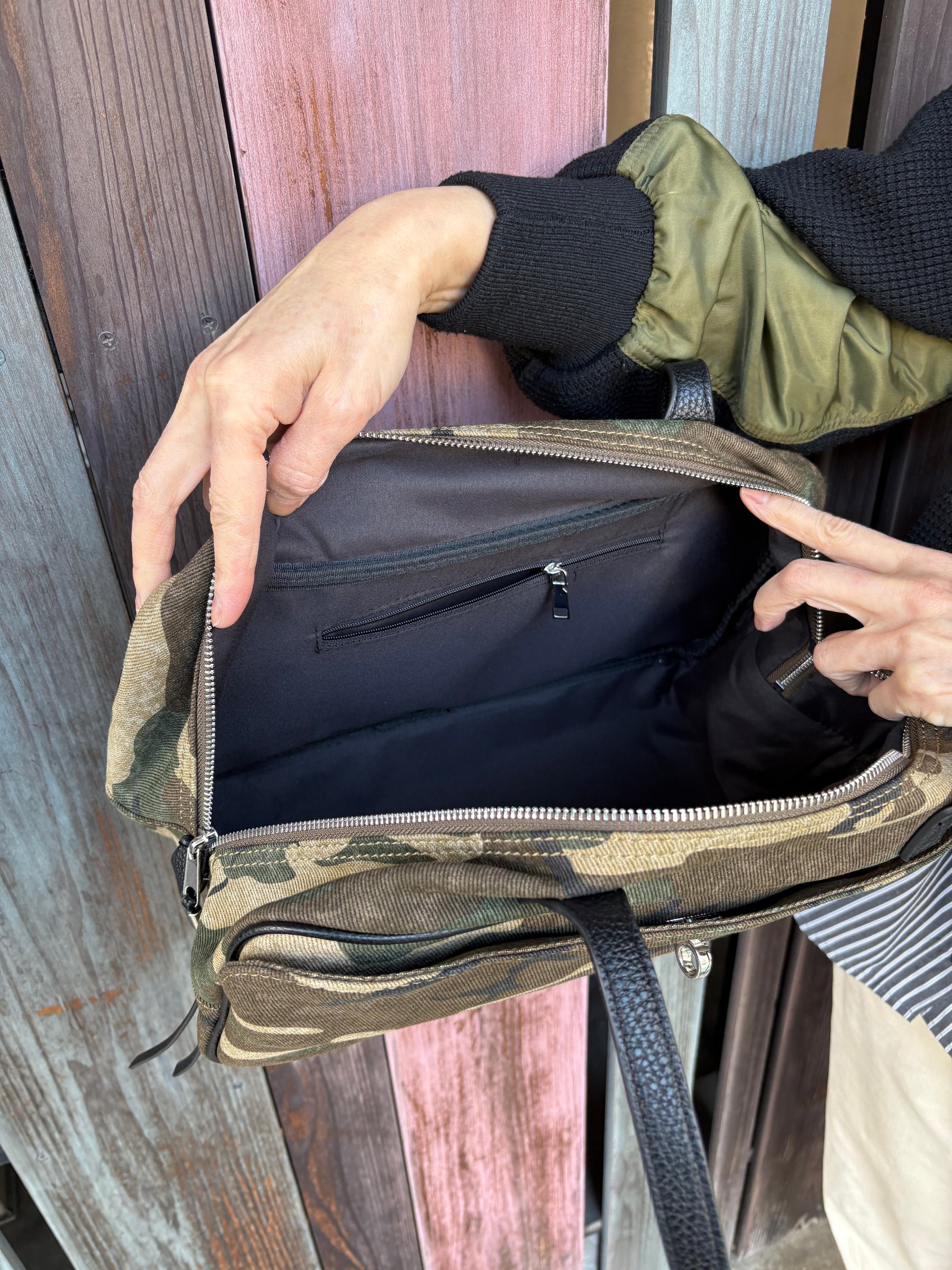 カモフラージュミニボストンバッグ