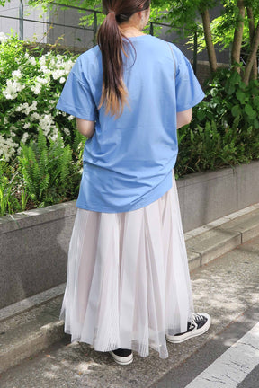 Anna kerry (アンナケリー) エンブロイダリーロゴtee 85252914　ブルー