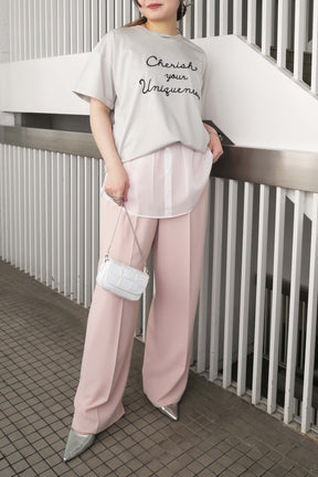Anna kerry (アンナケリー) エンブロイダリーロゴtee 85252914　グレー