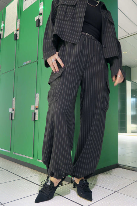 ストライプカーゴパンツ