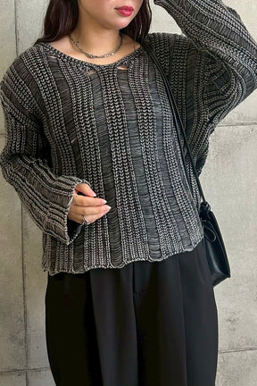 ピグメントメッシュニット