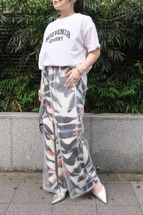 MONiLE (モニーレ)チュールワイドパンツ 700511　ホワイト
