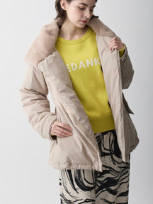 エコファーカラーダウンジャケット