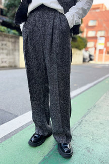 CHIGNON (シニヨン) ツイードアジャストパンツ 3646-495MK　ブラック