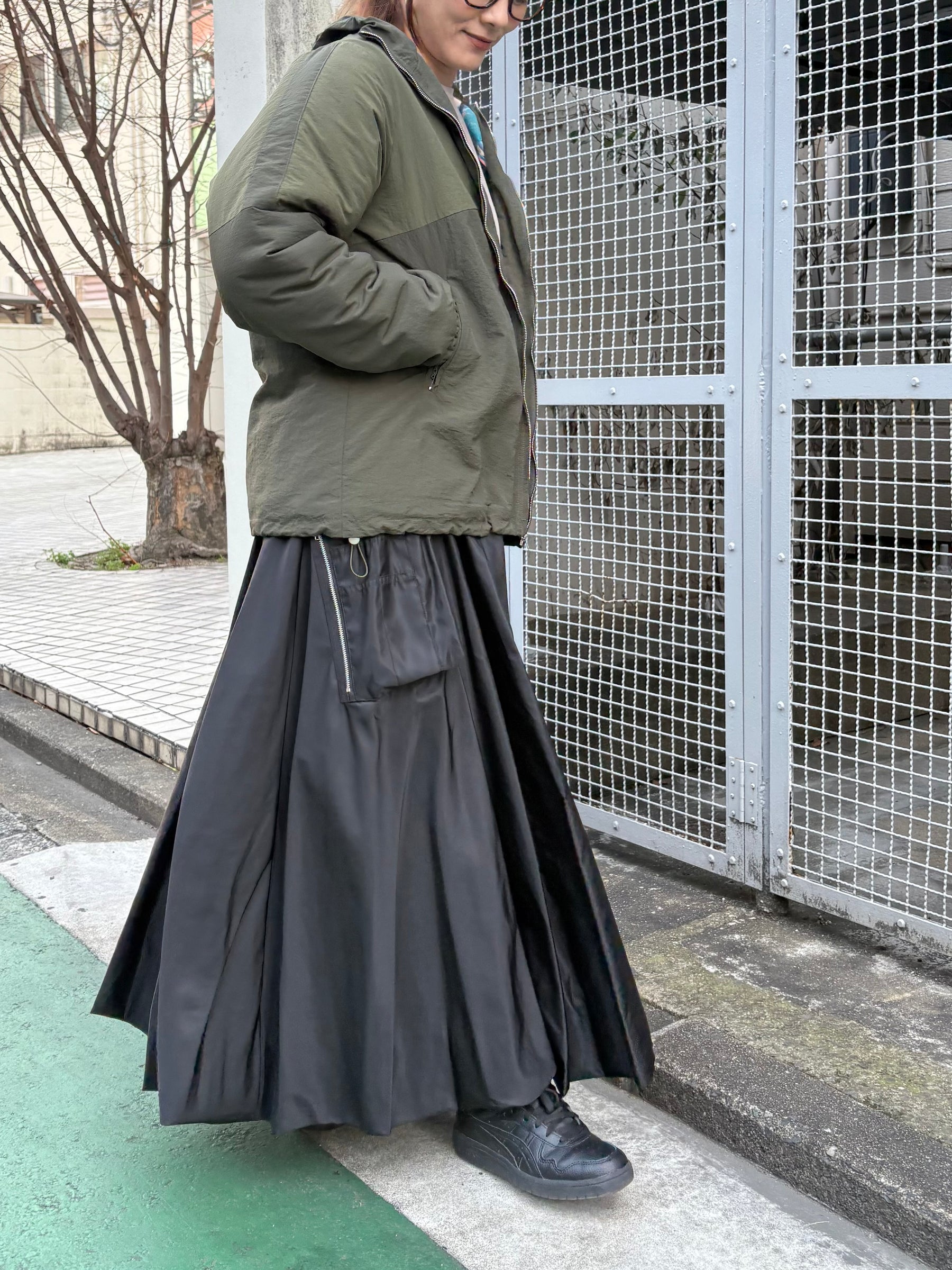 ツートン中綿ブルゾンジャケット