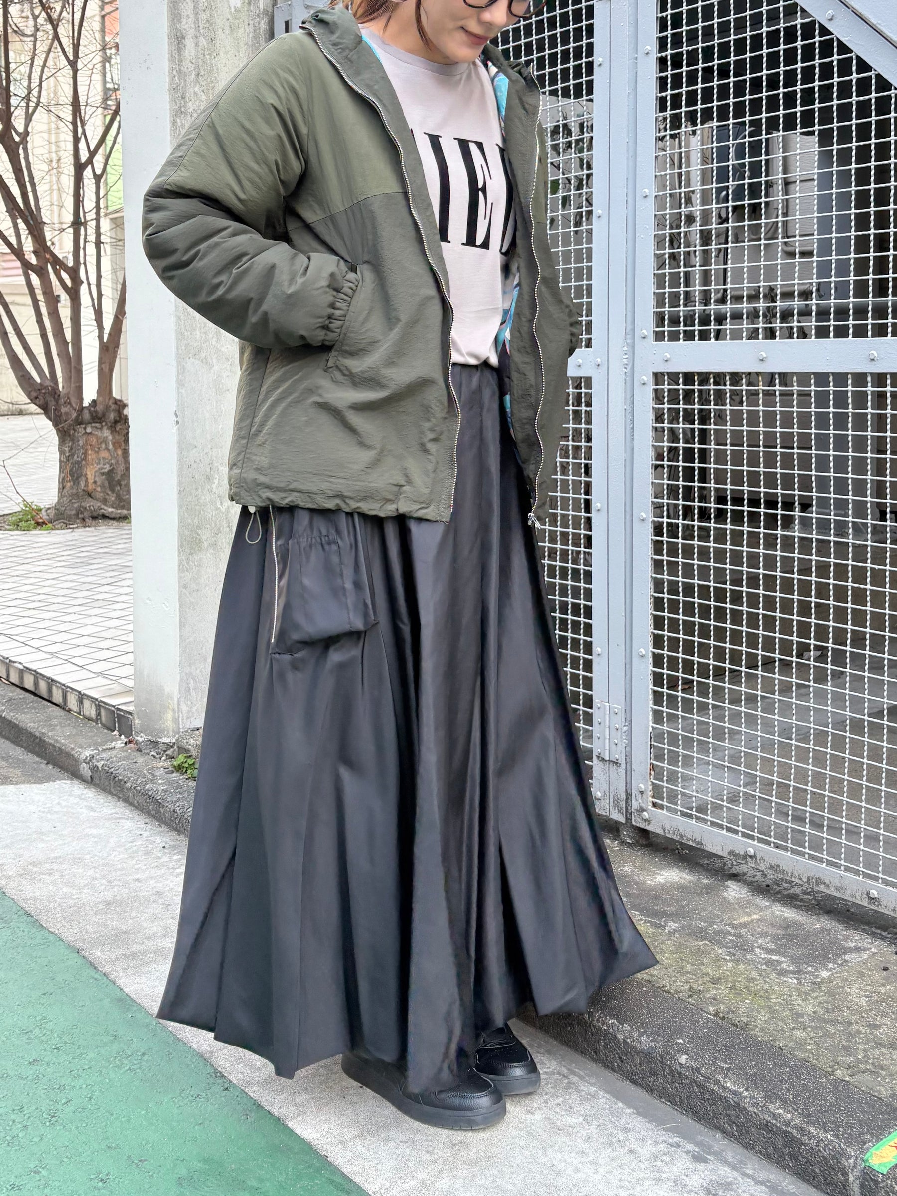 ツートン中綿ブルゾンジャケット